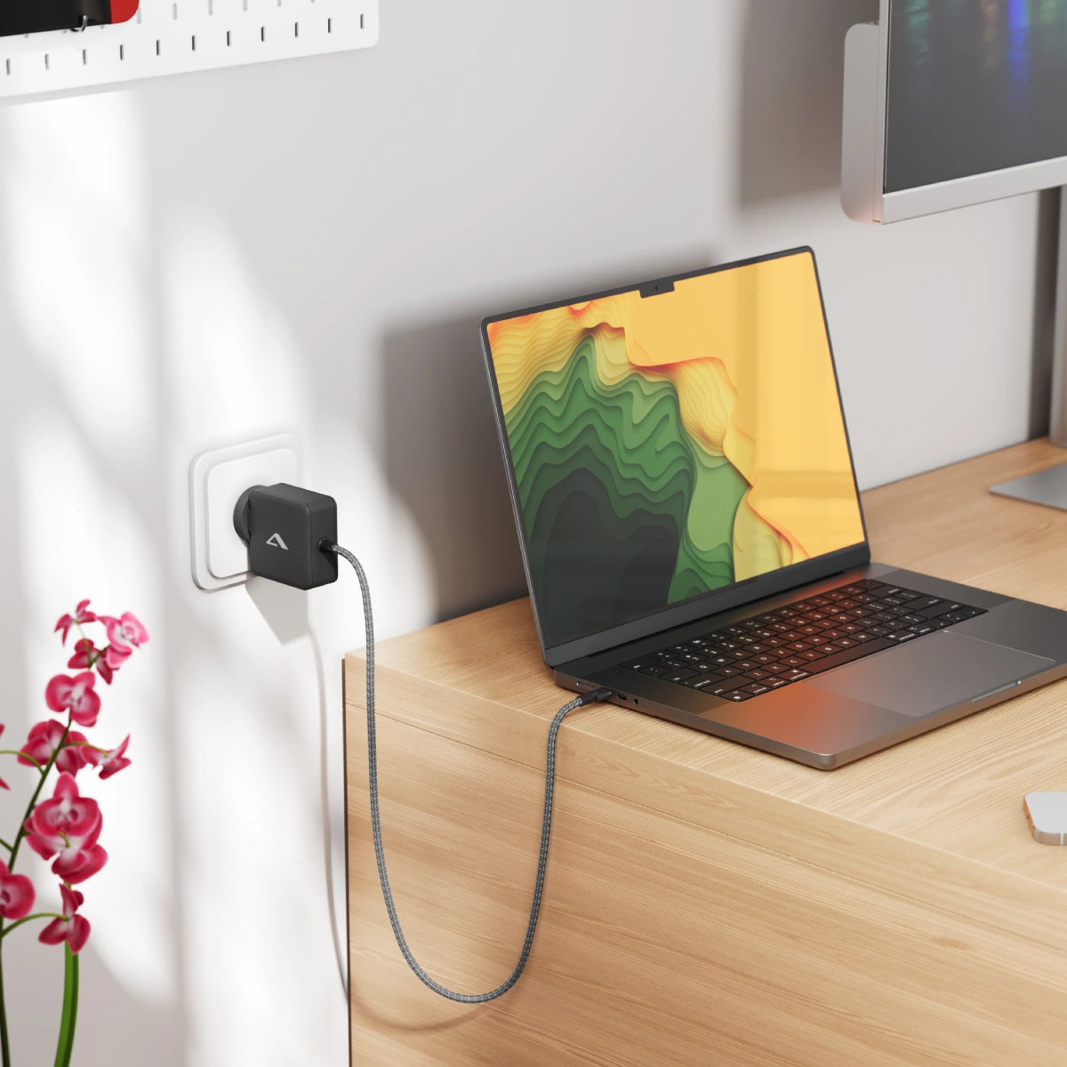 Rapid Power 100W GaN Charger with 2m Fixed USB-C Cable