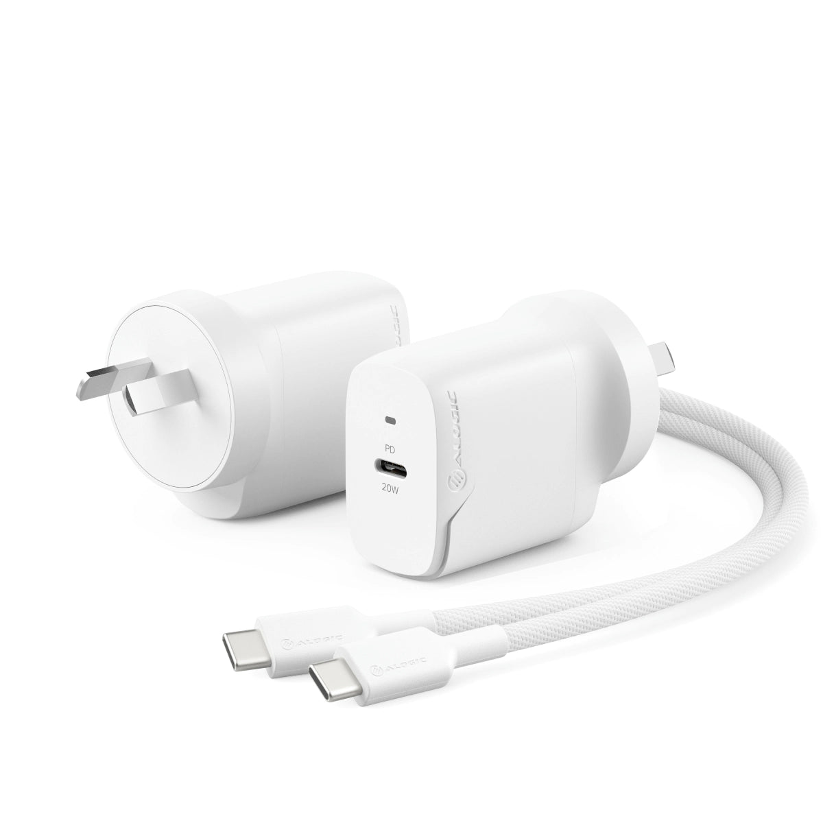 20W Rapid Power USB-C Wall Charger with 1m Charging Cable