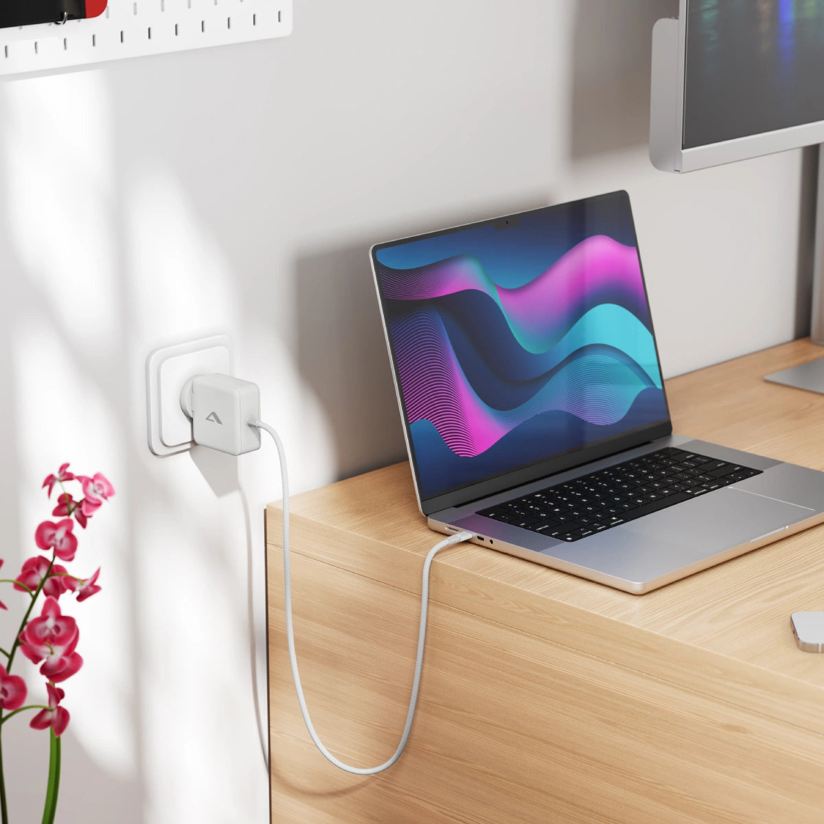 Rapid Power 65W GaN Charger with 2m Fixed USB-C Cable