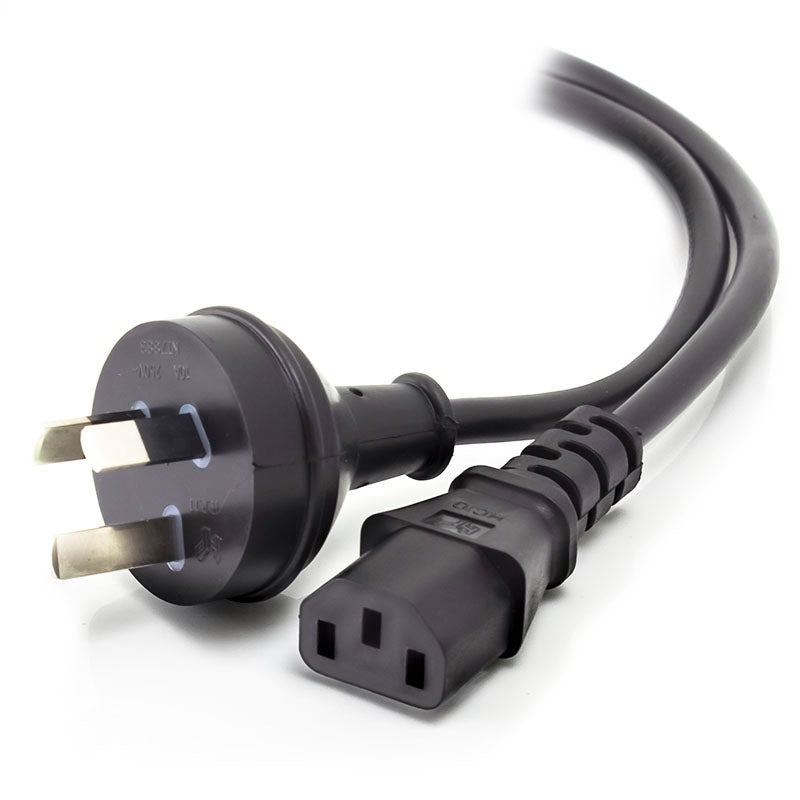 2m AUS 3 Pin Plug to IEC C13 Power Cable