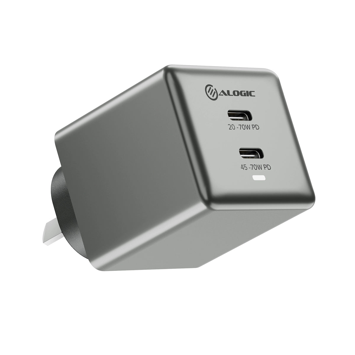 ALOGIC Rapid Power 70W Cube GaN Charger - Dual USB-C