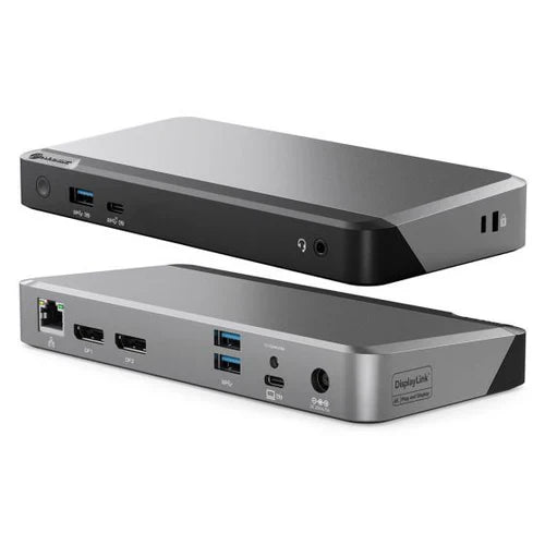 Clarity Max 32" UHD 4K Monitor with USB-C Power Delivery (Pack of 2) + DX2 Dual 4K Display Universal Docking Station _ with 65W Power Delivery