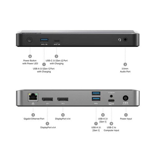 Clarity Max 32" UHD 4K Monitor with USB-C Power Delivery (Pack of 2) + DX2 Dual 4K Display Universal Docking Station _ with 65W Power Delivery