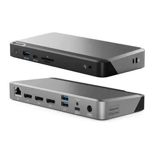 Clarity Max 32" UHD 4K Monitor with USB-C Power Delivery (Pack of 3) + DX3 Triple 4K Display Universal Docking Station _ with 100W Power Delivery
