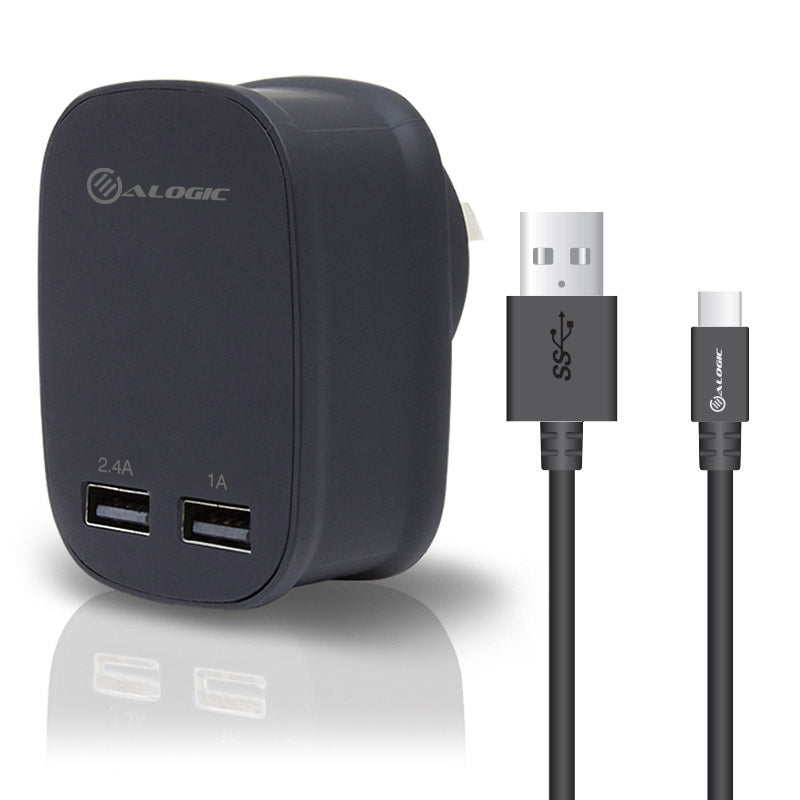 Port USB Wall Charger 1A) With USB C Charge/Sync Cable