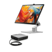 Clarity Fold Touch 27" 4K UHD Monitor with 65W Power Delivery, Webcam, Touchscreen & Fold Stand + Dual 4K Universal Docking Station - DisplayPort Edition