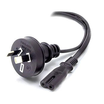 2m AUS 2 Pin Plug to IEC C7 Power Cable – In PPE Bag