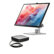 Clarity Fold Touch 32" 4K UHD Monitor with 65W Power Delivery, Webcam, Touchscreen & Fold Stand + Dual 4K Universal Docking Station - DisplayPort Edition
