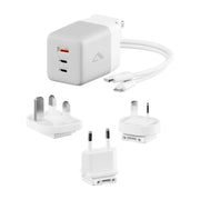 3 Port 100W Rapid Power Multi Country GaN Charger – with USB-C Charging Cable, Travel Case and International Plugs