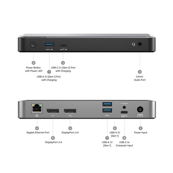 Clarity Max Pro 32" UHD 4K Monitor with USB-C Power Delivery and Webcam (Pack of 2) + DX2 Dual 4K Display Universal Docking Station _ with 65W Power Delivery