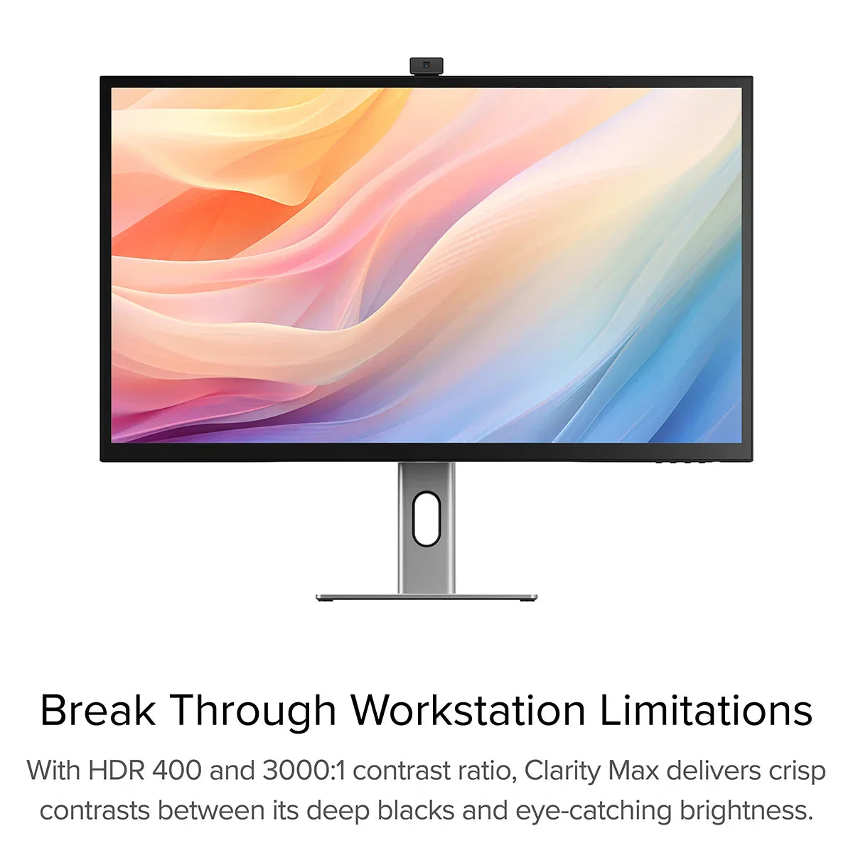 Clarity Max Pro 32" UHD 4K Monitor with USB-C Power Delivery and Webcam + Dual 4K Universal Docking Station Ð DisplayPort Edition