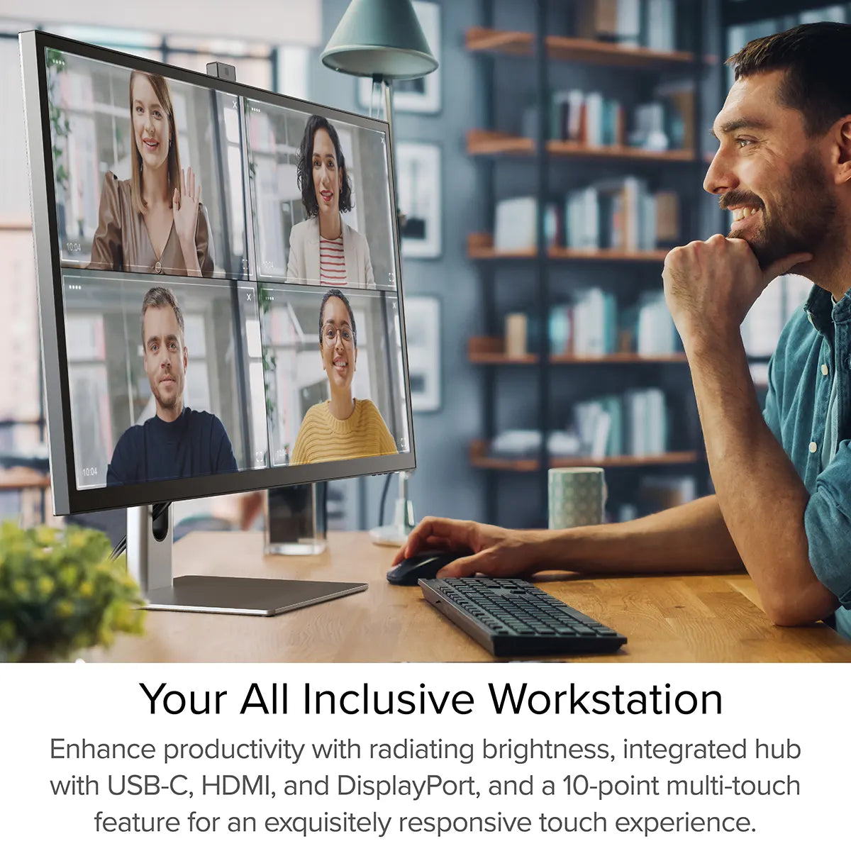 Clarity Max Pro 32" UHD 4K Monitor with USB-C Power Delivery and Webcam + Dual 4K Universal Docking Station Ð HDMI Edition