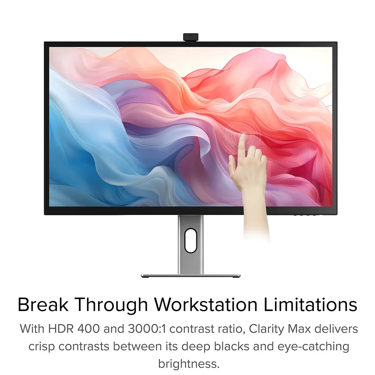 Clarity Max Touch 32" UHD 4K Monitor with USB-C Power Delivery, Webcam and Touch Screen + Thunderbolt 4 BLAZE Docking Station