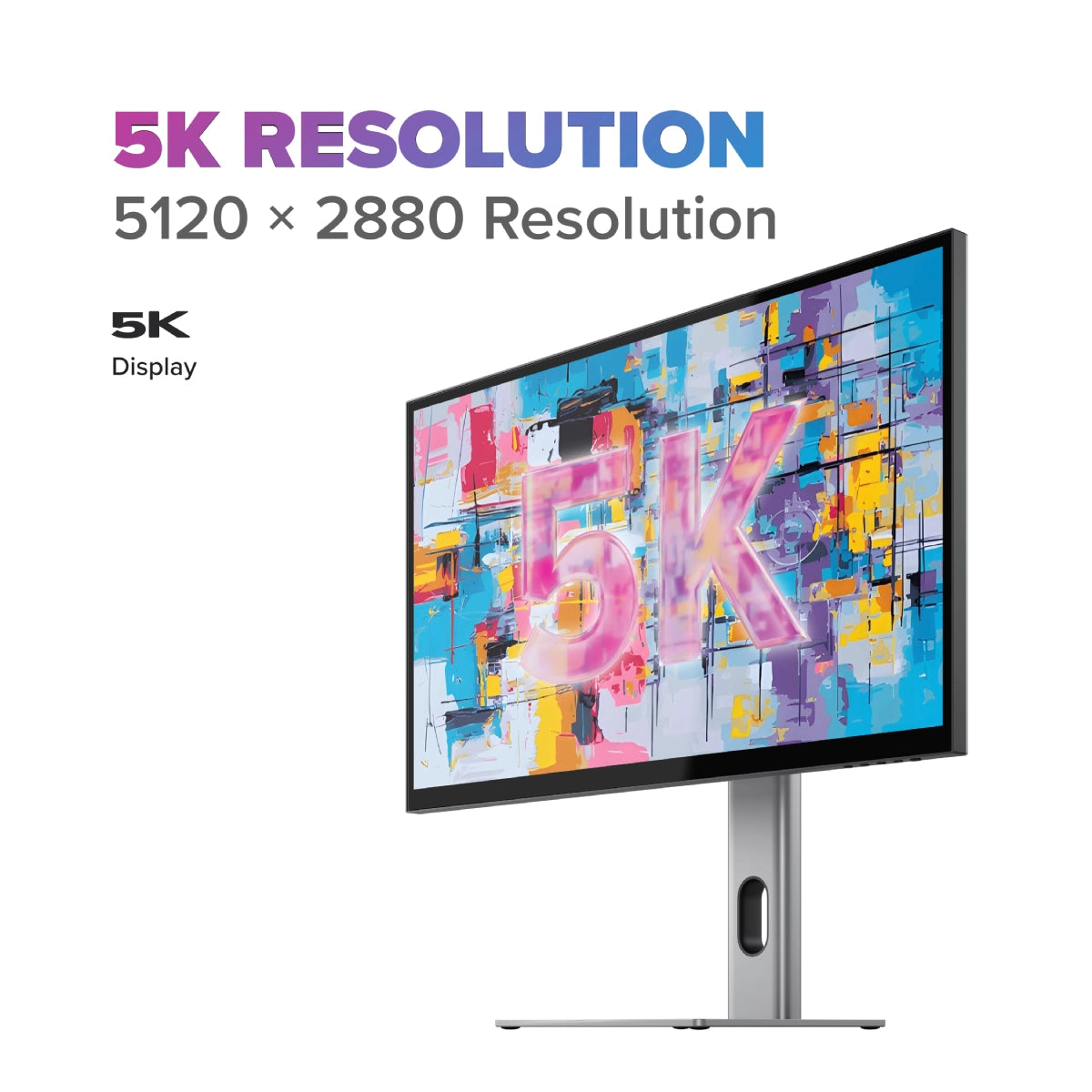Clarity 5K 27" Monitor with 65W Laptop Charging USB-C Hub