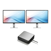 Clarity Max 32" UHD 4K Monitor with USB-C Power Delivery (Pack of 2) + Dual 4K Universal Docking Station _ HDMI Edition