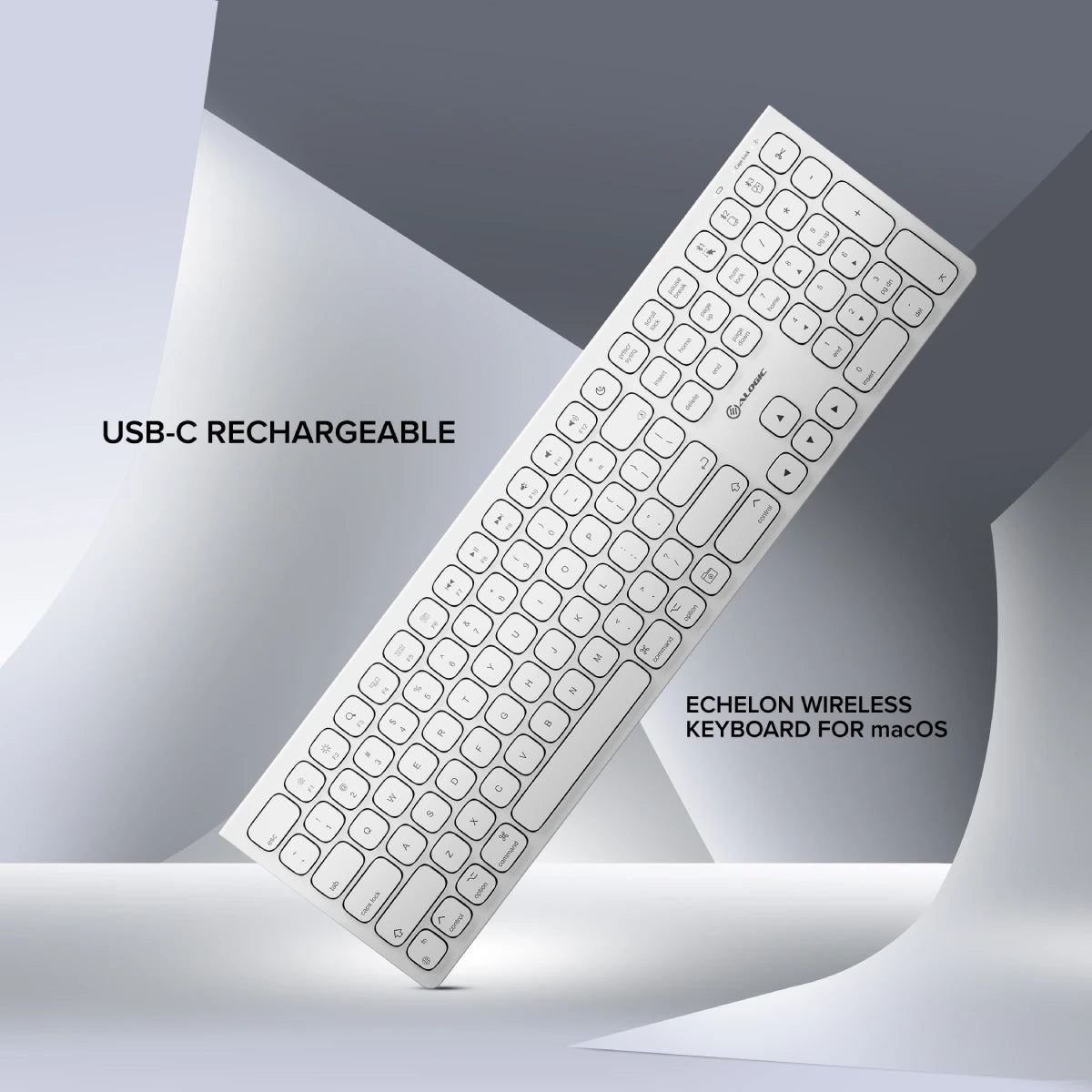 Echelon USB-C Rechargeable Wireless Keyboard for macOS