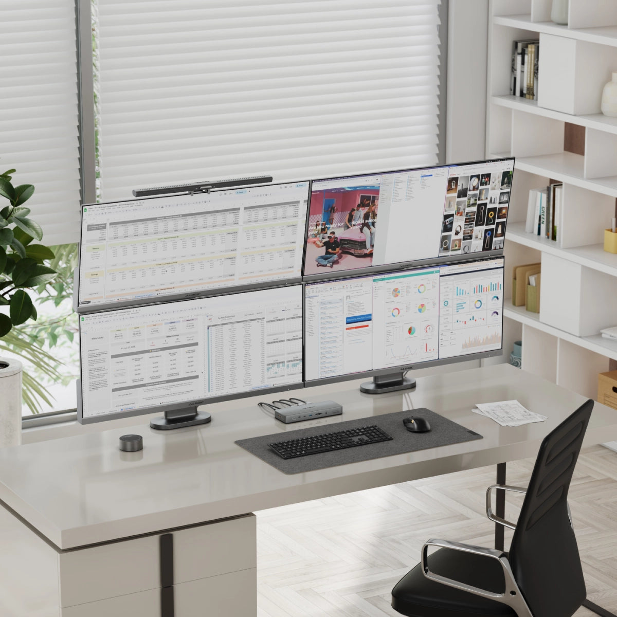 Edge 34" Ultrawide Quad QHD Monitor Elevate Ultimate Home Office Kit - Space Grey