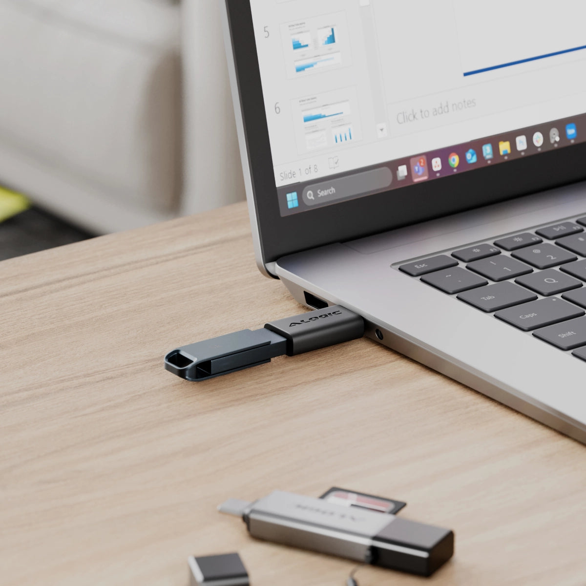 Elements Mini USB-A (Male) To USB-C (Female) Adapter, USB 3.2 Gen 2 - 10Gbps - Black