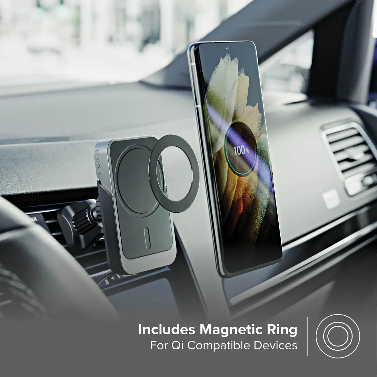 Matrix+ Universal Wireless Car Charger with 5000mAH Wireless Magnetic