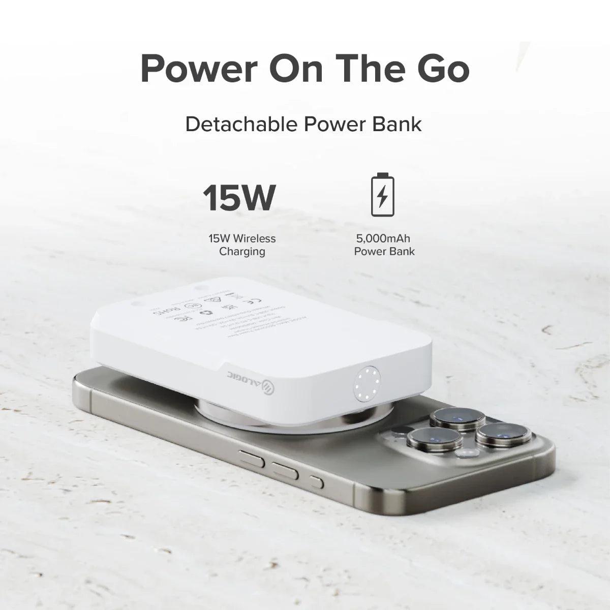 Matrix Ultimate 3-in-1 Wireless Charger with 5,000mAh MagSafe Power Bank