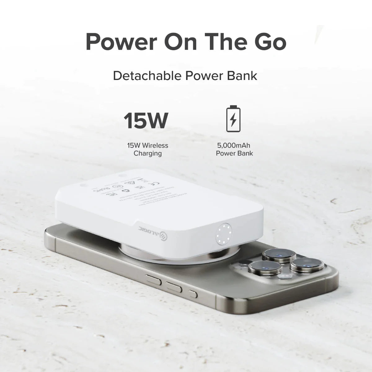 Matrix Ultimate 3-in-1 Wireless Charger with 5,000mAh MagSafe Power Bank - Global Edition