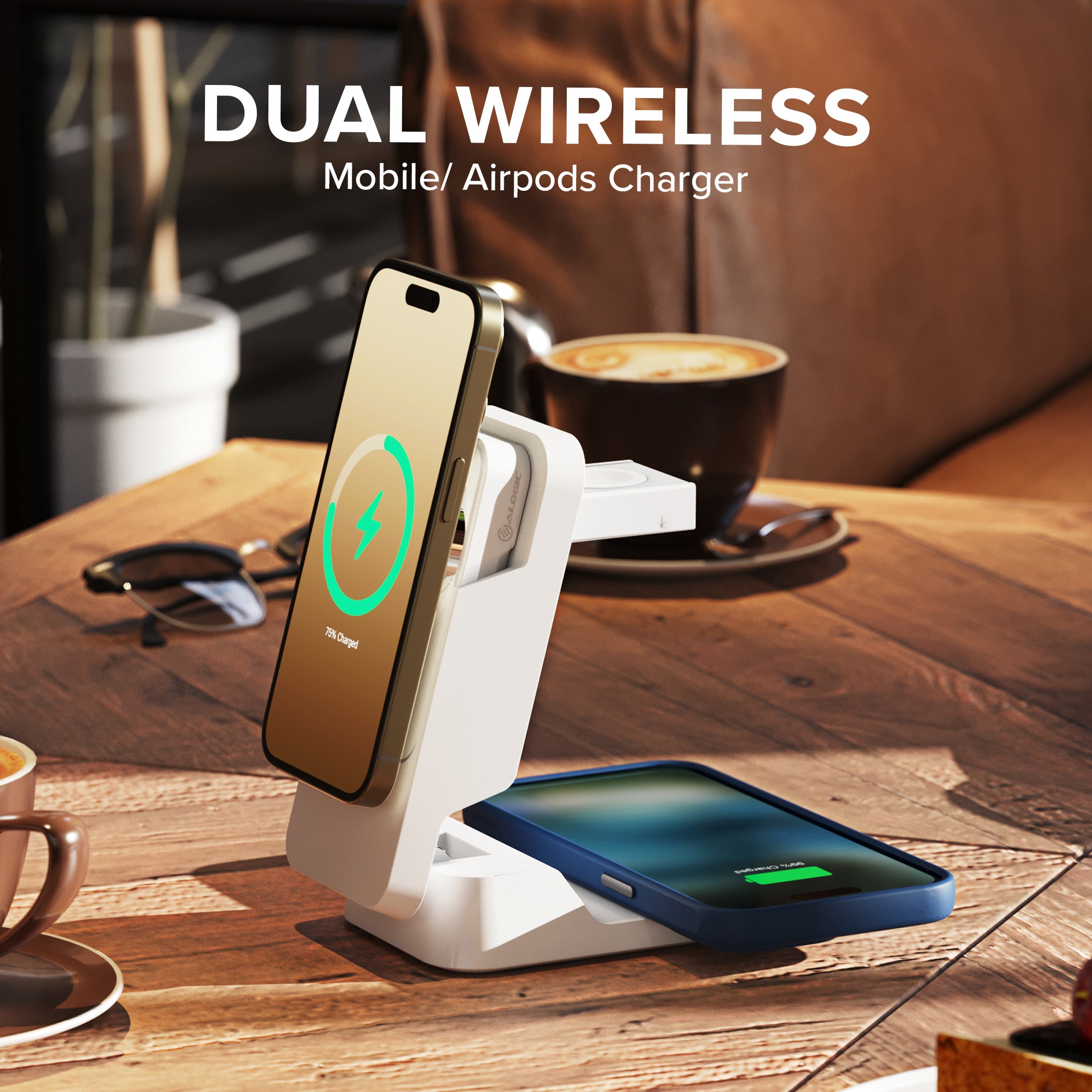 Matrix Ultimate 3-in-1 Wireless Charger with 5,000mAh MagSafe Power Bank