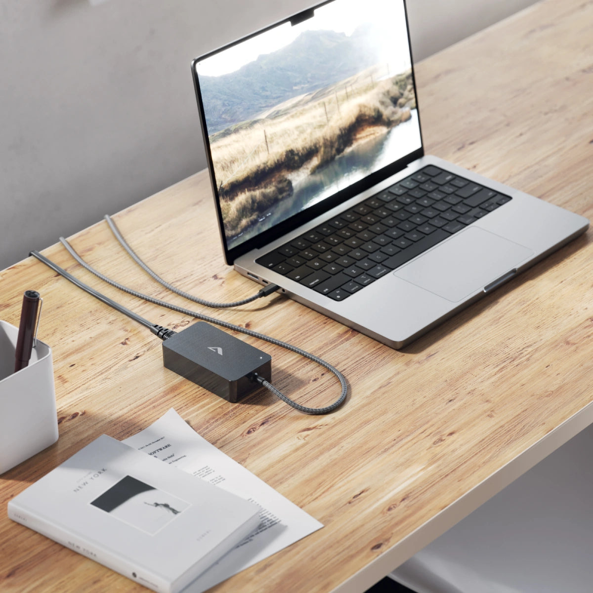 Rapid Power 65W Inline GaN Charger with Detachable Power Cord