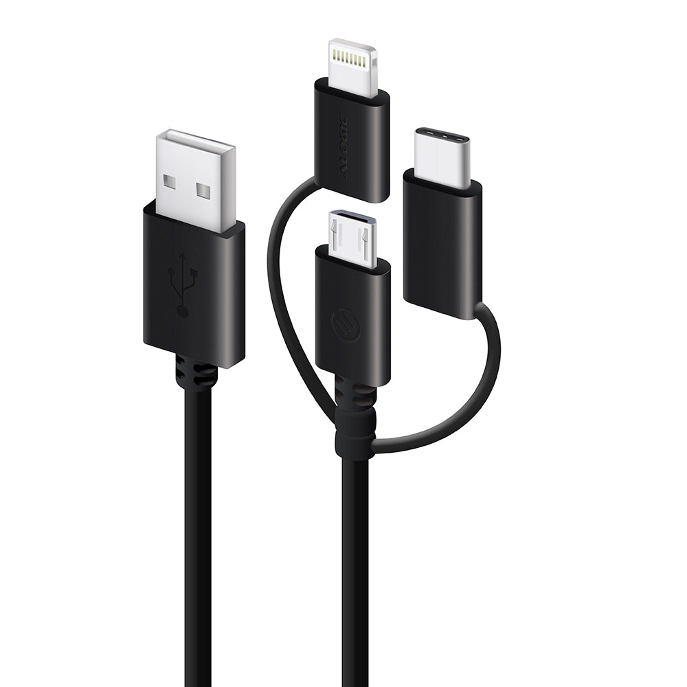 Buy 3-in-1 Combo Charge & Sync Cable - Micro USB + Lightning + USB-C ...