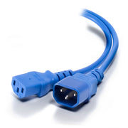 IEC C13 to IEC C14 Computer Power Extension Cord - Male to Female - 3m - Blue